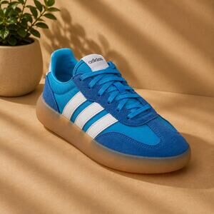 NWT adidas Women's Barreda Decode, Lucid Aquamarine/White/Lucid Ray Blue, 7.5